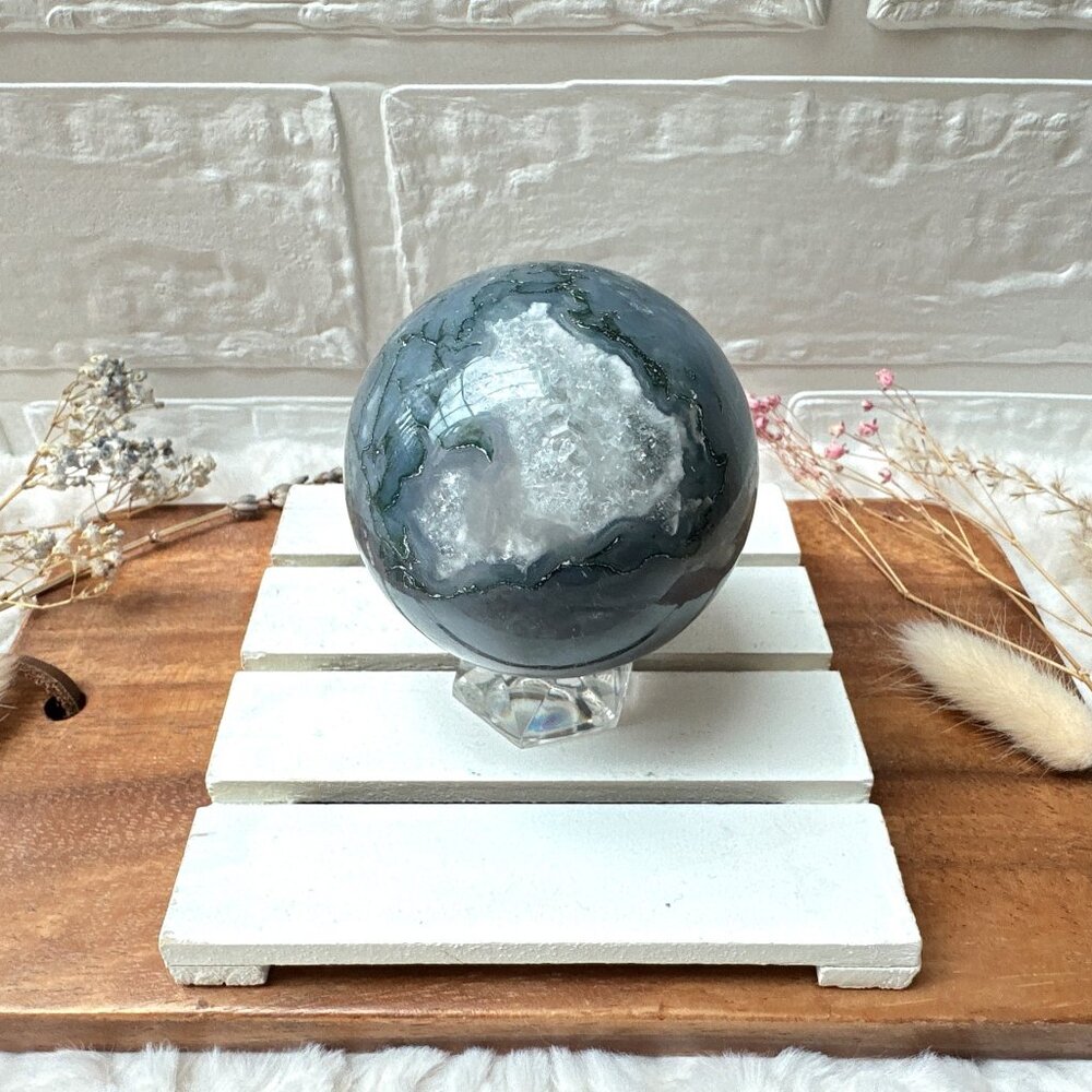 Gorgeous Moss Agate Sphere